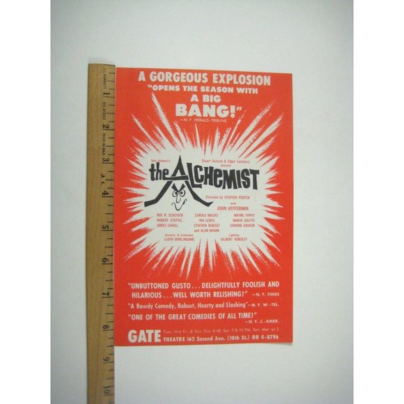 Alchemist FLYER Ben Johnson John Hefferman James Cahill Cynthia Bebont Theatre - Picture 2 of 4